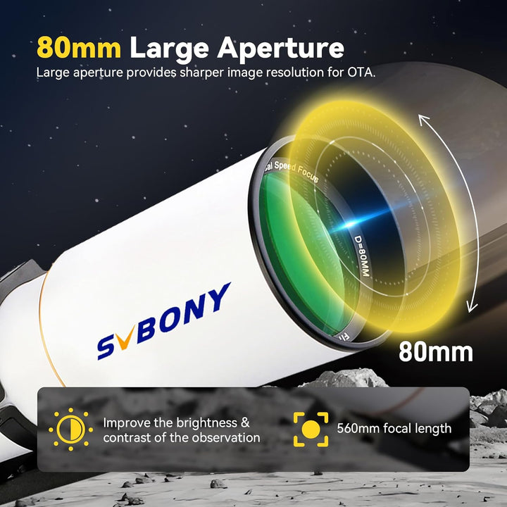 Svbony SV503 Astronomische Teleskope OTA, 80F7 Doppelt ED Professionelles Optische Tubusbaugruppen m