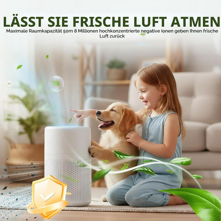 Air Purifier Schlafzimmer,Mini Luftreiniger für Zuhause und Büro,H13 HEPA Filter für Allergien,Staub