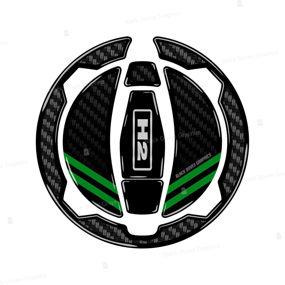 Harzbeschichtete 3D-Aufkleber Schutz kompatibel mit KAWASAKI Z H2 SE 2021-2024 (TAPPO-Schutz), KAWZH