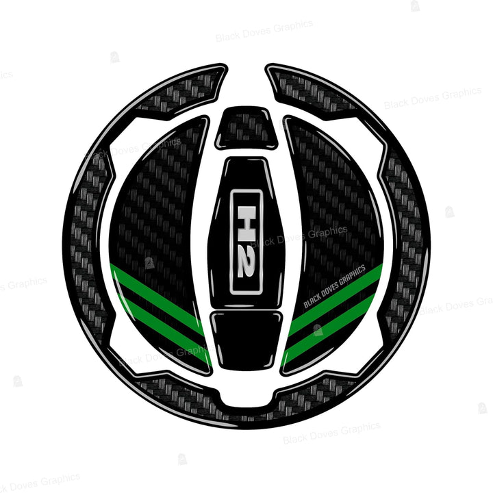 Harzbeschichtete 3D-Aufkleber Schutz kompatibel mit KAWASAKI Z H2 SE 2021-2024 (TAPPO-Schutz), KAWZH
