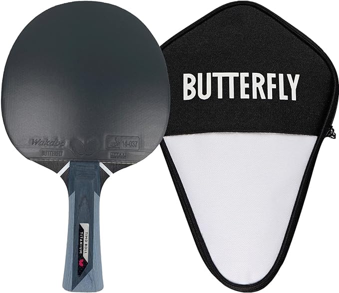 Butterfly® Timo Boll Titanium Tischtennisschläger | mit Carbon Lage | ITTF zertifizierter Wakaba Bel