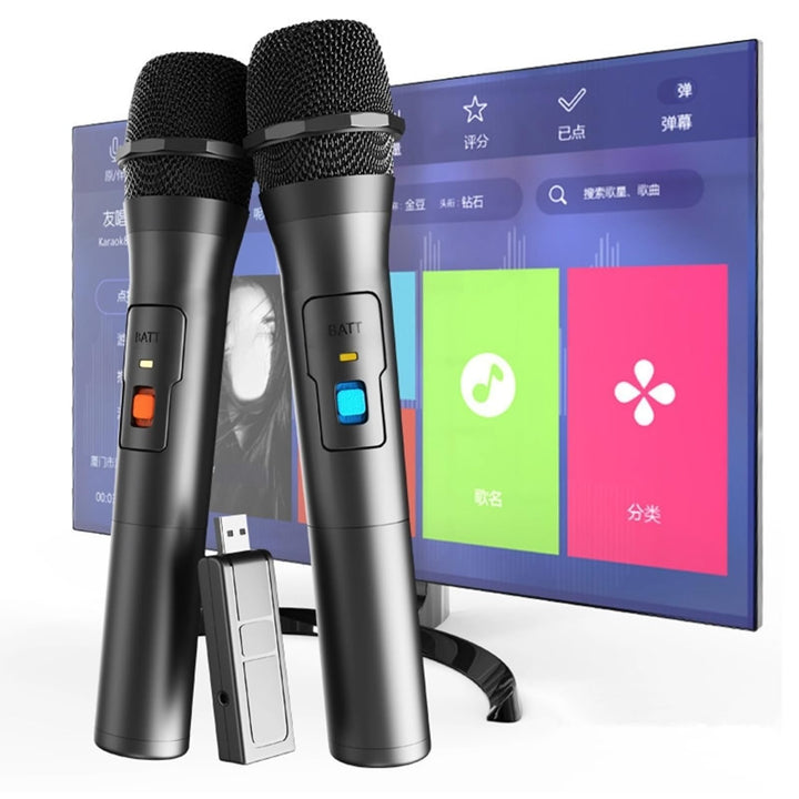 Cuifati VHF-Funkmikrofon, V16U 2-in-1-Universal-Handheld-Karaoke-Mikrofonlautsprecher mit USB-Empfän