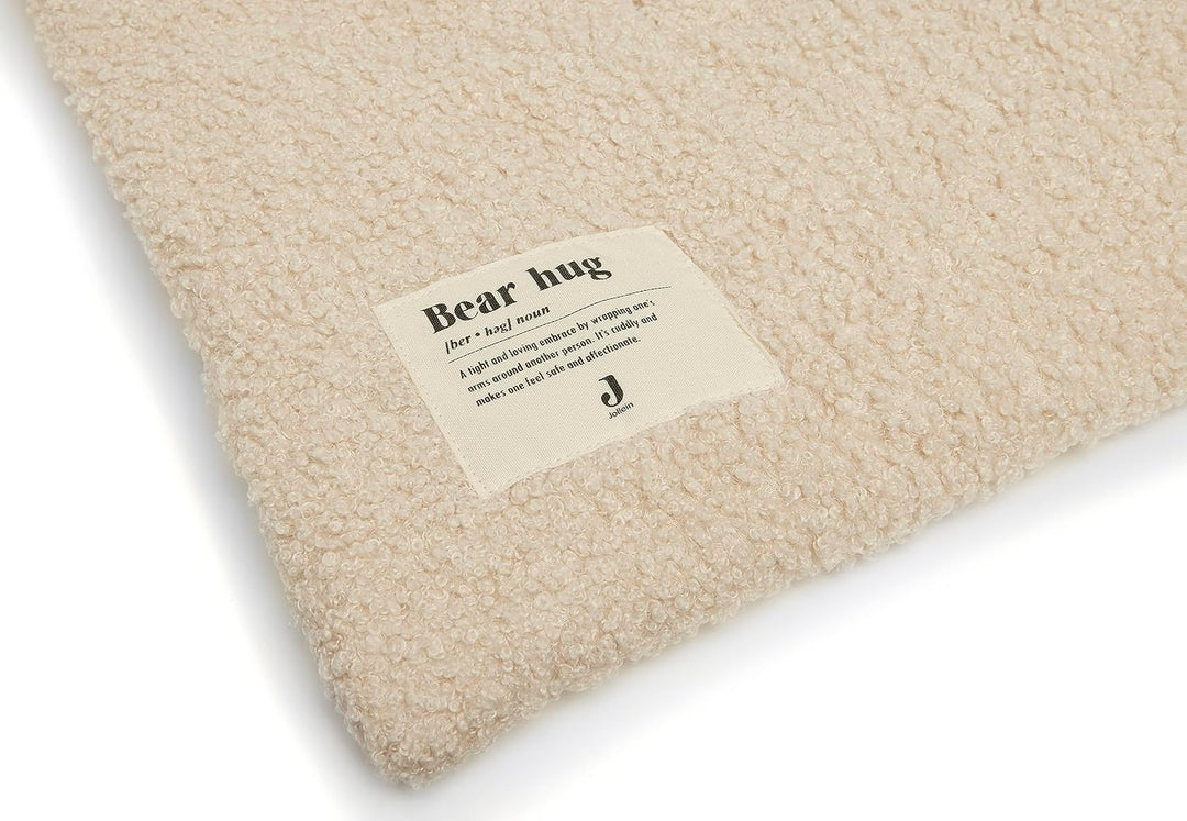 Jollein Krabbeldecke für Baby - Boucle, Naturel - Laufgittereinlage - 75x95 cm - Spieldecke Baby - C
