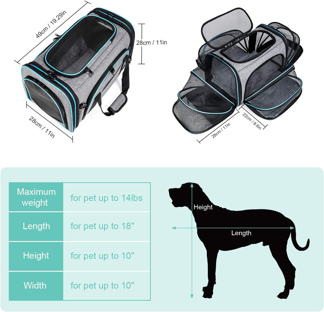 BERTASCHE Tragetasche für Katze Hund Transporttasche Reisetasche für Auto