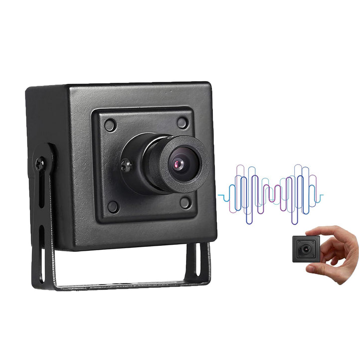 REVODATA 5MP Mini Sicherheits Innen POE IP Kamera mit Audio/Mikrofon, Audio Mini Grösse 3,6mm Objekt
