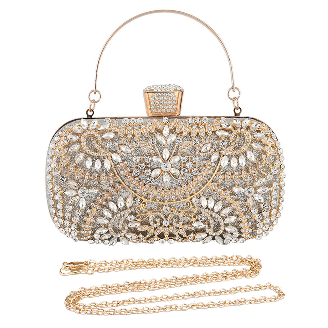 CORIOS Abendtasche Damen Diamant Clutch Bag Kette Shiny Strass Handtasche Klein Tasche Schultertasch