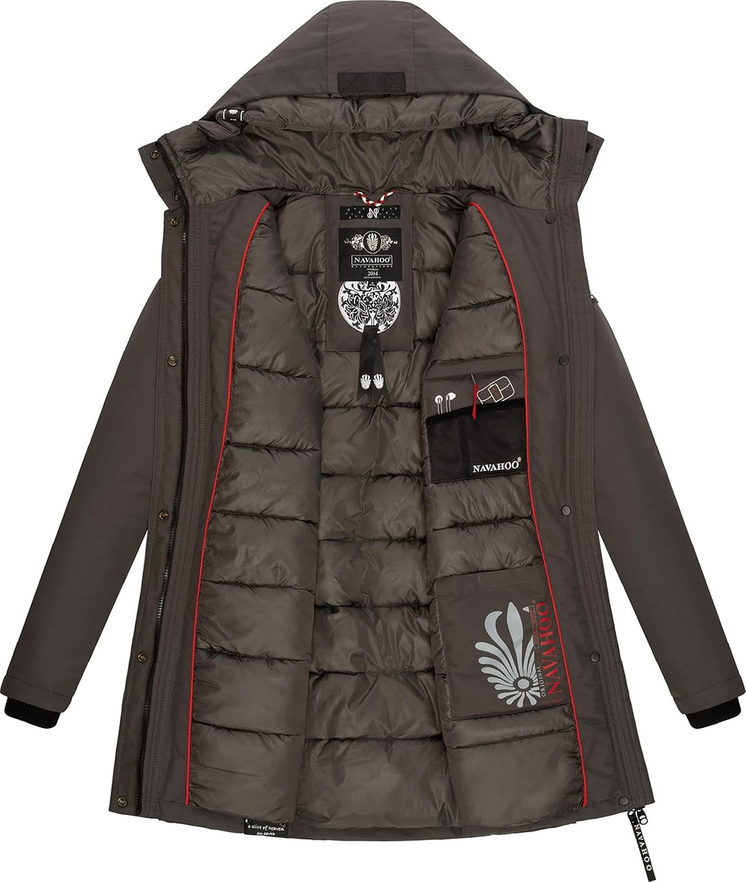 Navahoo Damen warmer Winter Kurzmantel Blizzardstorm XS-3XL XS Anthracite, XS Anthracite