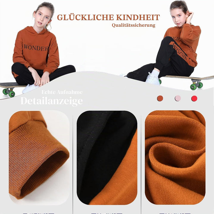 Amur Leopard Jogginganzug Mädchen Trainingsanzug Bekleidungsset 2tlg Sweatjacke &amp; Jogginghose Kinder