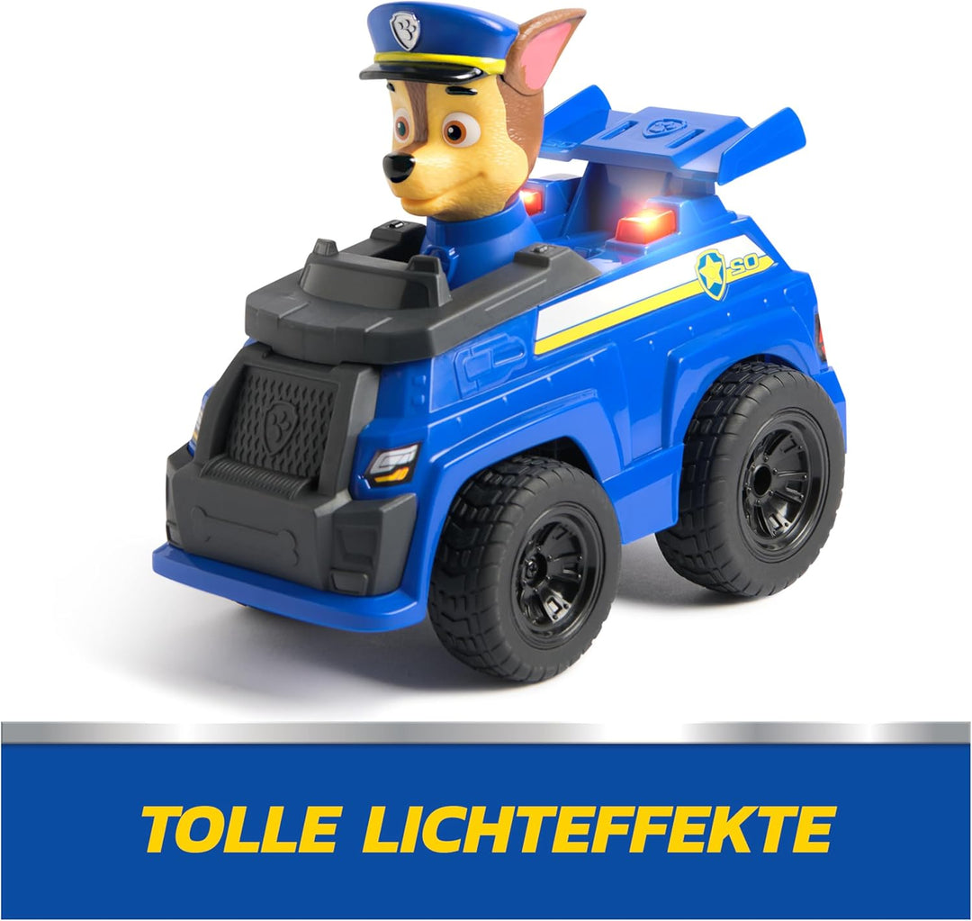 PAW PATROL – Chases ferngesteuertes Polizeiauto mit Lichteffekten, ca. 25 cm, einfache Steuerung mit