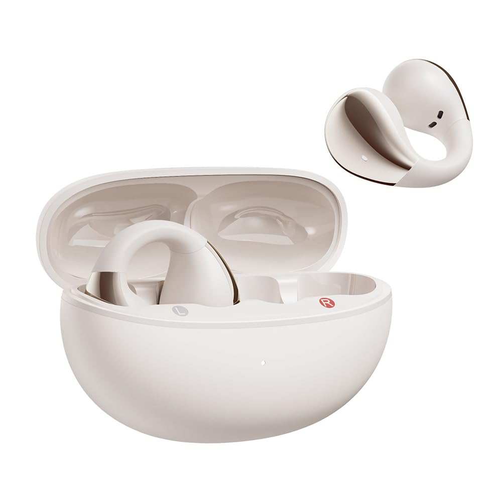 QCY Crossky C30 Open Ear Kopfhörer,Kabellose Bluetooth 5.4 Clip On Kopfhörer,4 Mikrofon ENC Geräusch