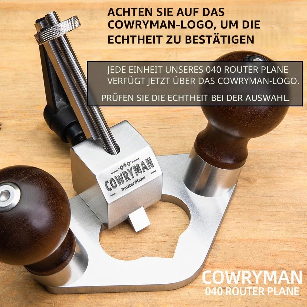 Cowryman 040 Router Flugzeug Handheld Nutfräse Werkzeug zum Schneiden von Zapfen, Nuten und Schlitzl