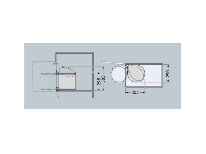 Hailo Abfallsammler MO Swing 40.1/12 Mono 12 L weiss 3512-00 Mülleimer schwenkbar