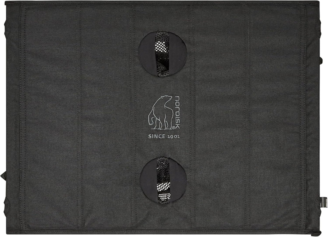 Nordisk Campingtisch Rolltisch Risskov Falttisch Klapptisch Leicht Alu 58x39 cm Schwarz, Schwarz