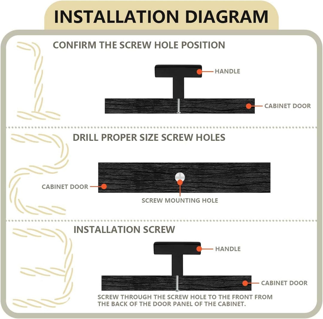Bwintech 12 Stück 50MM Kabinettgriff Mattschwarz Schrank Pull Griffe, Modisch Edelstahl Quadrat Grif