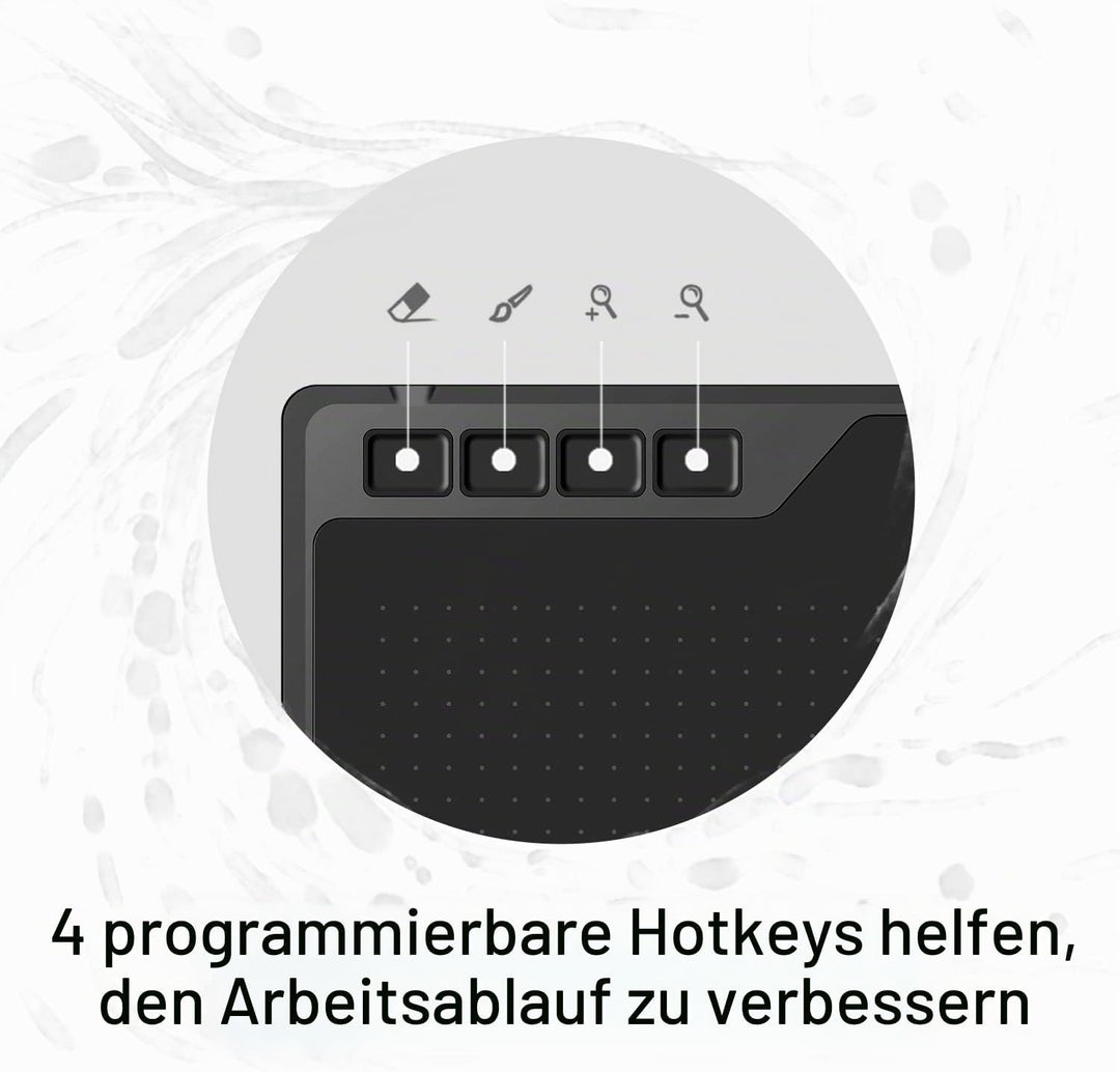 GAOMON S620 Stifttablett (mit 4 Tasten und batterielosem Stift) zum Handschrift &amp; Zeichnen, kompatib