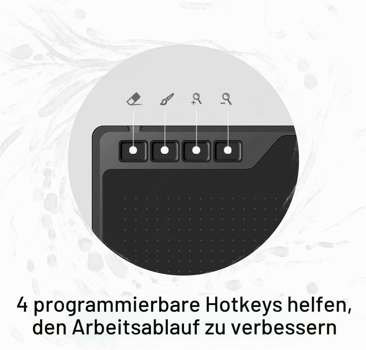 GAOMON S620 Stifttablett (mit 4 Tasten und batterielosem Stift) zum Handschrift &amp; Zeichnen, kompatib