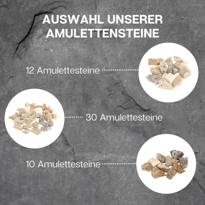 artdee® Speckstein Amulettsteine (10er Set) mit Loch – Asbestfreie Rohlinge zum Schnitzen & Basteln