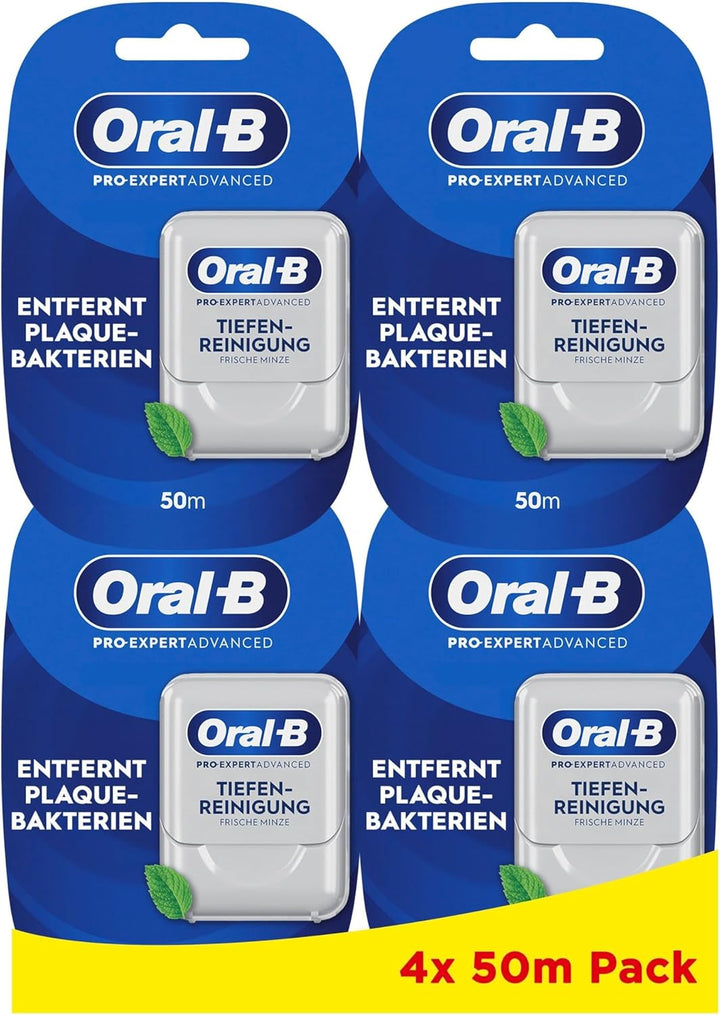 Oral-B Pro-Expert Advanced Zahnband Gewachst, Tiefenreinigung, frische Minze, entfernt Plaque und Sp