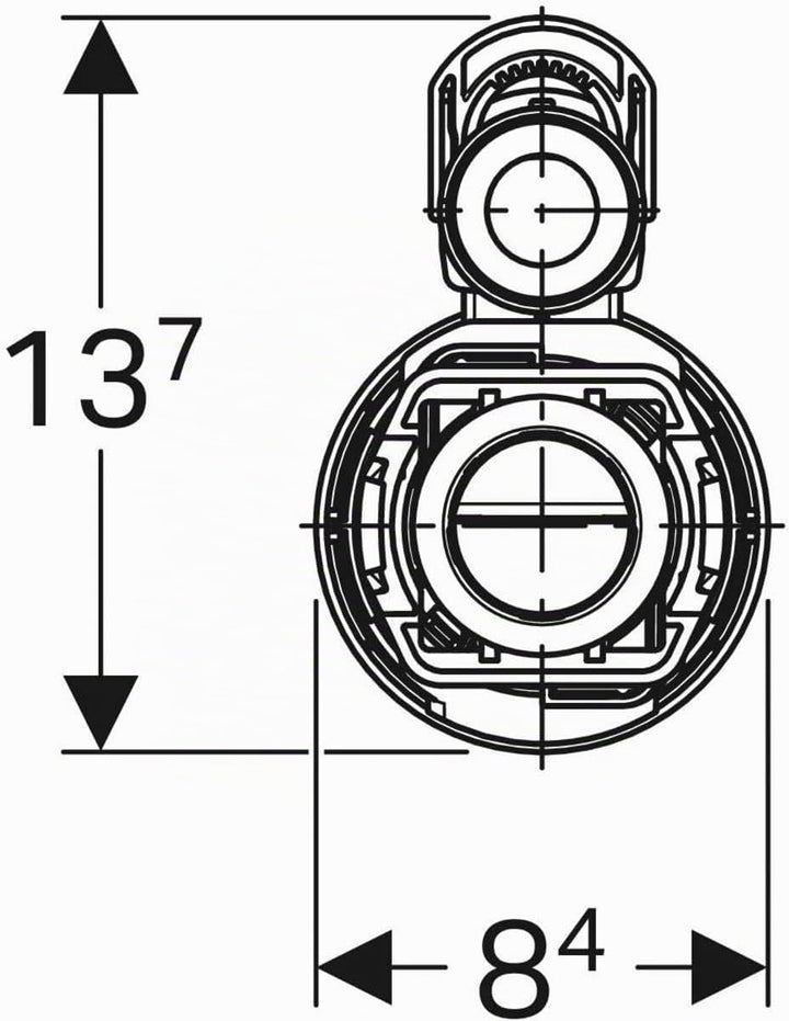 Geberit 282.302.21.2 Mechanismus Serie 290, Doppelspülung,