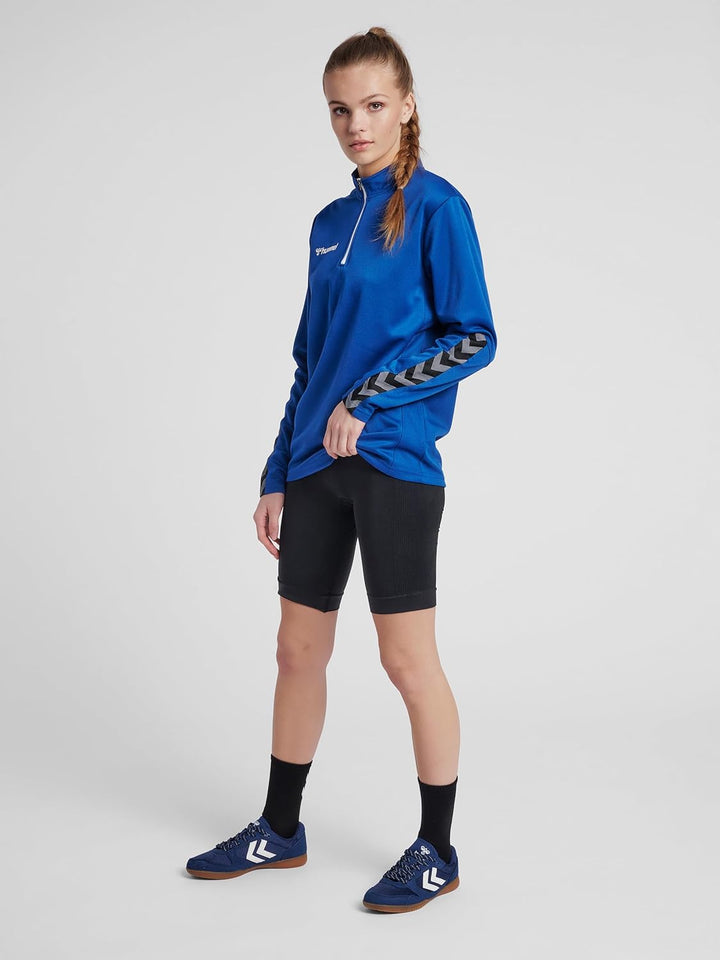 hummel Damen Hmlauthentic Half Zip Sweatshirt Woman Sweatshirt XL True Blue, XL True Blue