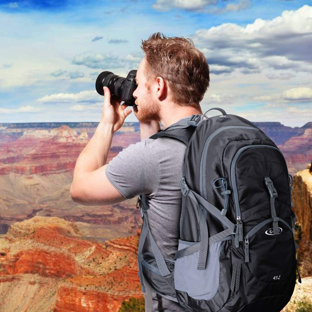 G4Free 45L Wanderrucksäcke mit Regenschutz Wasserdicht Trekkingrucksack Reiserucksack Outdoor Campin