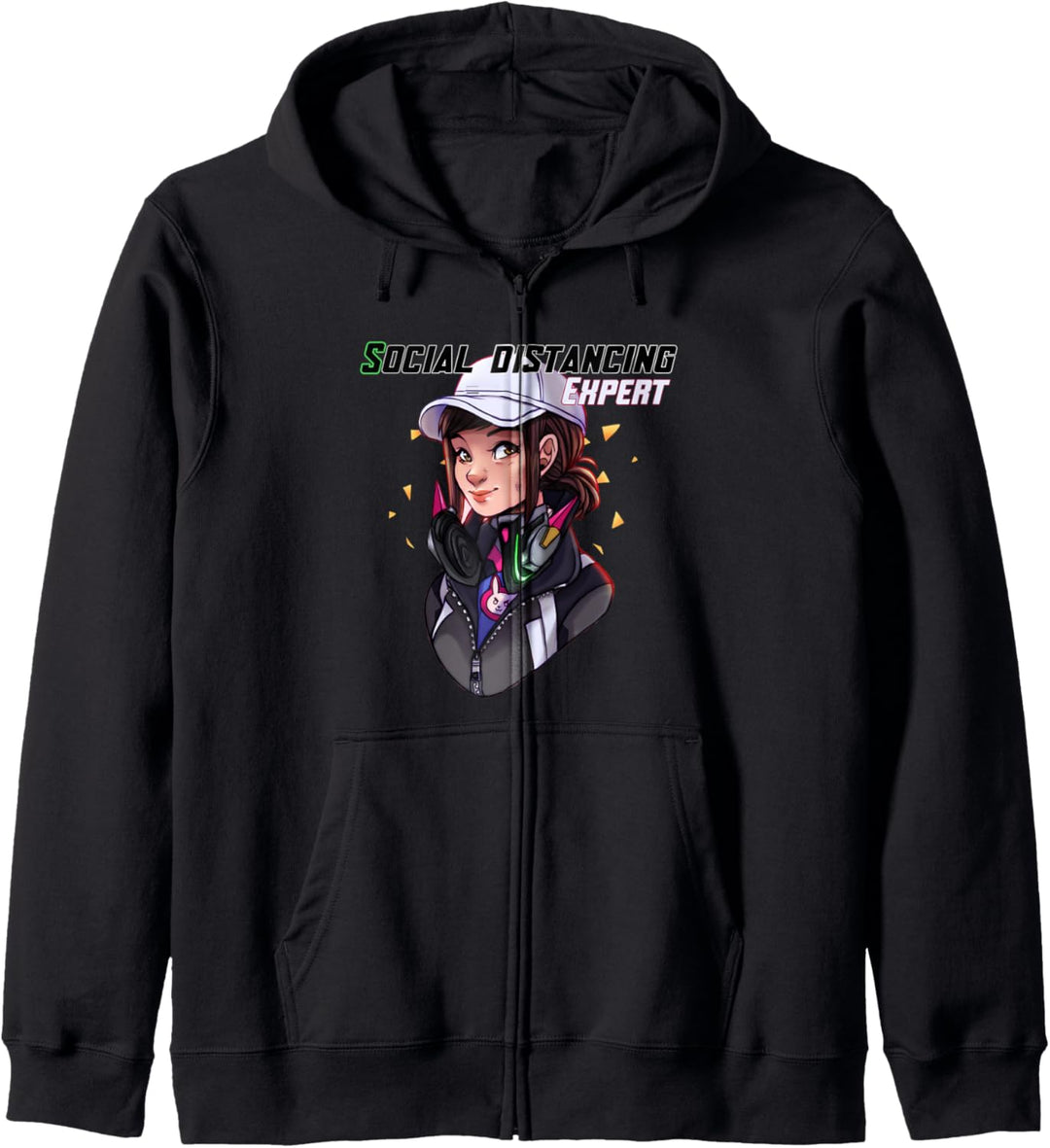 Funny Social Distancing Expert Gamer Girl Gift I'm Gaming Kapuzenjacke