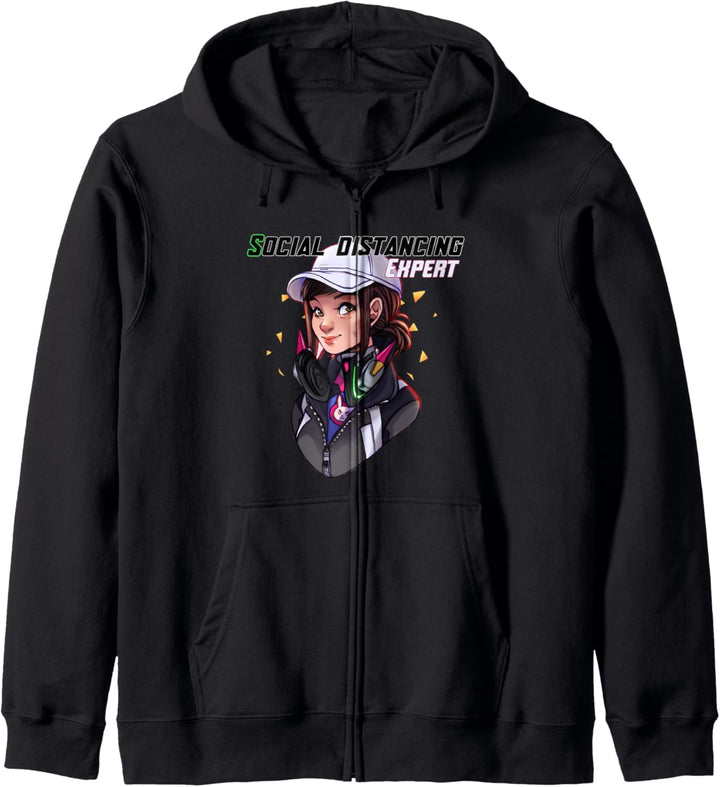 Funny Social Distancing Expert Gamer Girl Gift I'm Gaming Kapuzenjacke