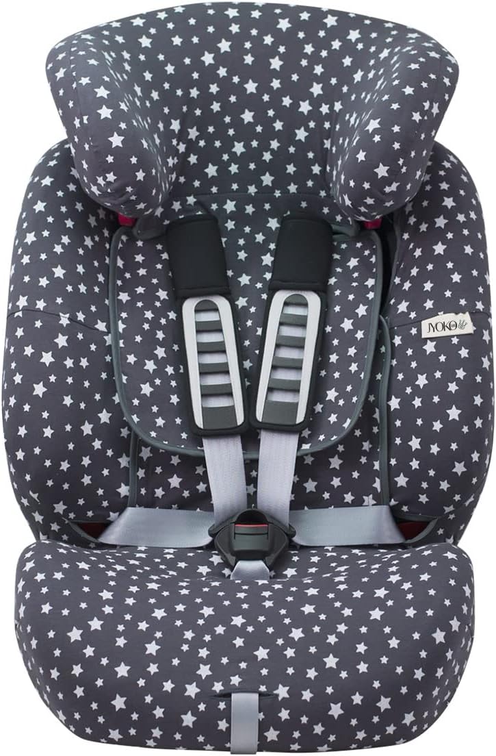 JYOKO Kids Bezug für Autositz kompatibel mit Romer Advansafix, Evolva IV M, aus Baumwolle (Winter Sk