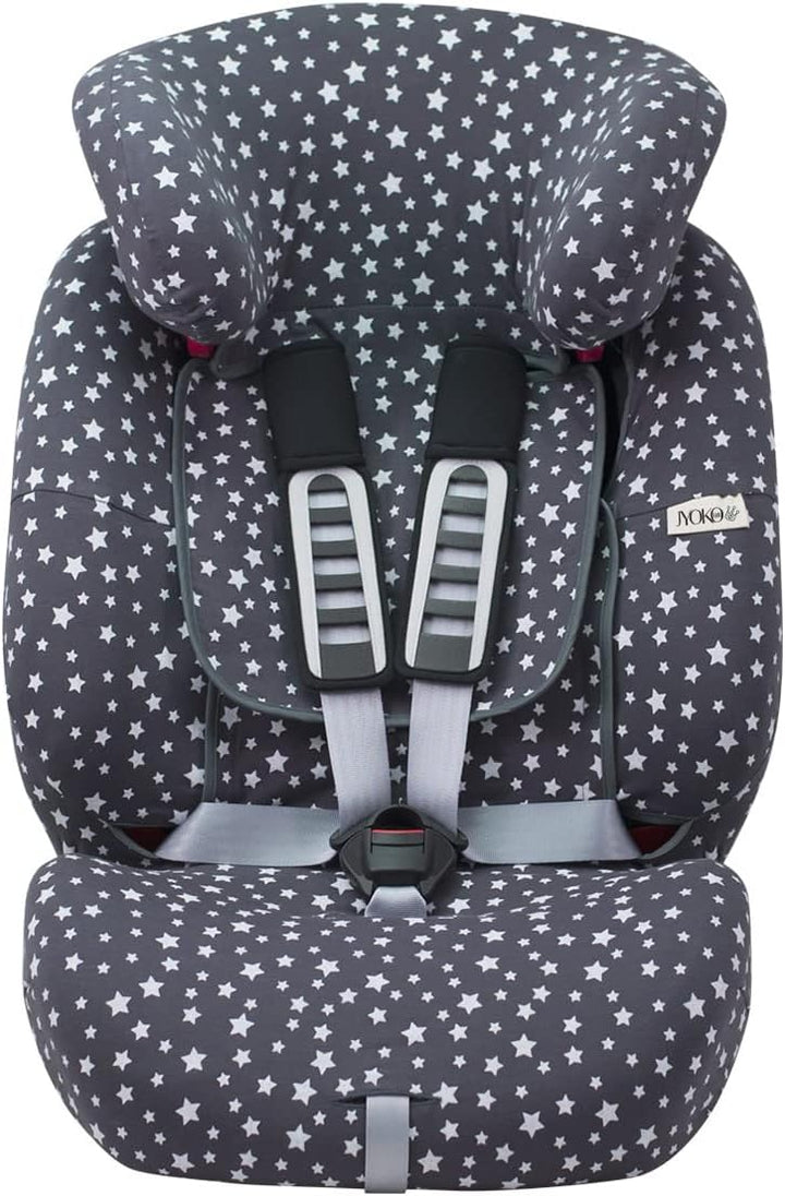 JYOKO Kids Bezug für Autositz kompatibel mit Romer Advansafix, Evolva IV M, aus Baumwolle (Winter Sk