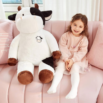 IKASA Gross Kühe Stofftier Riesenkuh Plüschtiere Kuh Kuscheltiere Gross Plüschtier Grosse Kuhen Stof