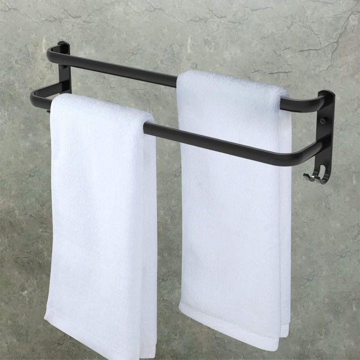 HONPHIER Handtuchhalter Bad 2 Tier Handtuchstange Badezimmer Aluminium Wand-handtuchhalter Handtuchh