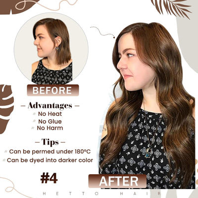 Hetto Extensions Microring Echthaar Dunkelbraun Microring Echthaar Extensions Remy Microring Echthaa