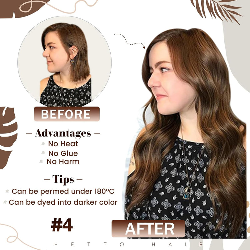 Hetto Extensions Microring Echthaar Dunkelbraun Microring Echthaar Extensions Remy Microring Echthaa