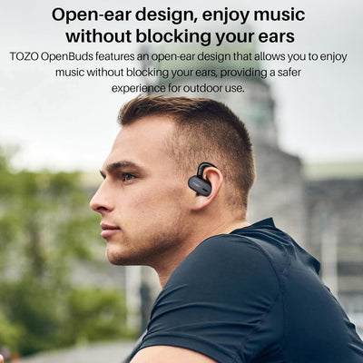 TOZO Open Buds Leichte Bluetooth Kopfhörer Kabellos 5.3 mit Mehrwinkelverstellung, Offenes Ohrdesign