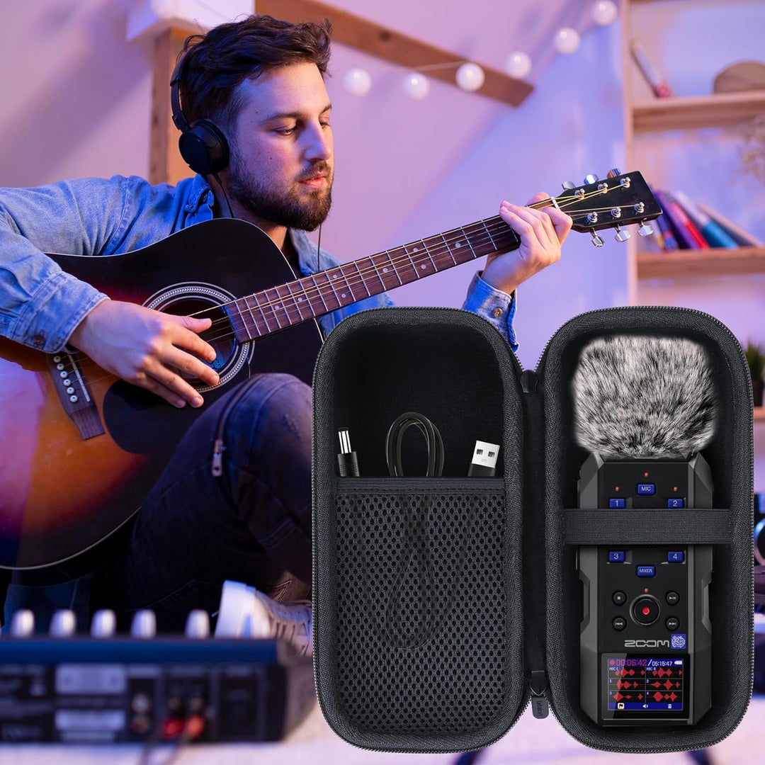 Hart Schutz Hülle Etui Tasche für Zoom H5studio Handy Recorder/Zoom H6essential Handy Recorder Schwa