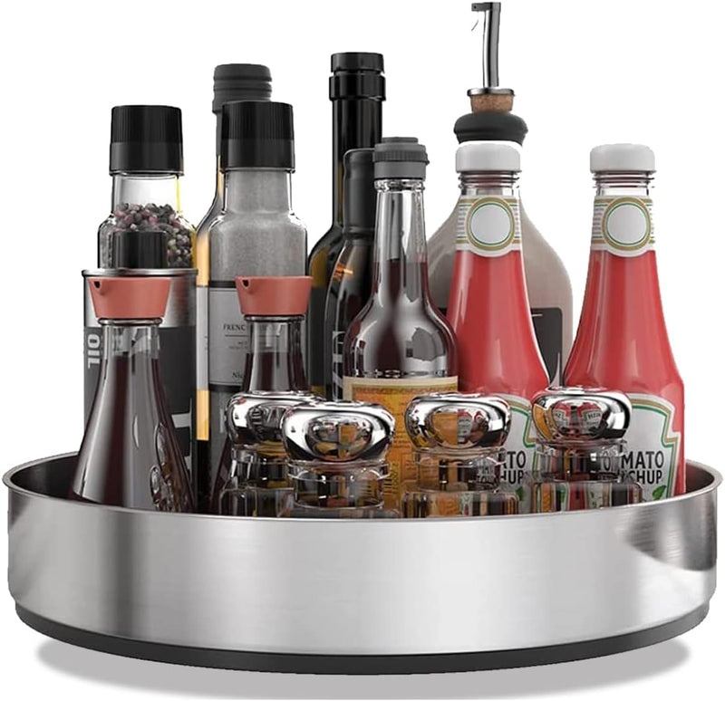 PIGPIGFLY Drehorganizer Küche,Drehscheibe Spice Rack Organizer Für Kabinett, 360 Grad Rotierender Vo