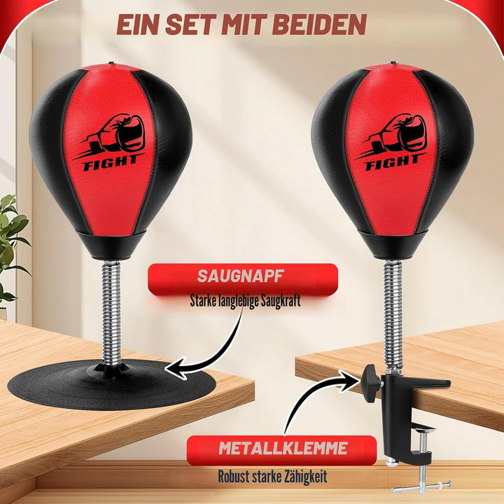 NZQXJXZ Boxsack für den Schreibtisch, Punchingball Tisch mit Superstarkem Saugnapf und Tischklemme f