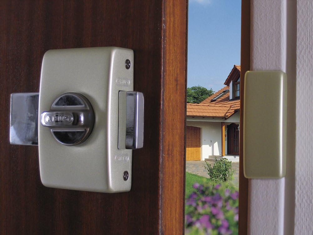 Abus V83 CB45 W C Schloss 83 mit Zylinder und Knopf, Durchmesser 40 mm, Weiss, Weiß