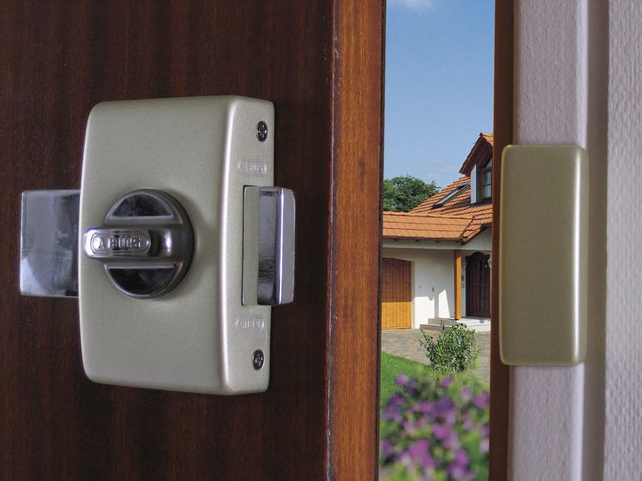 Abus V83 CB45 W C Schloss 83 mit Zylinder und Knopf, Durchmesser 40 mm, Weiss, Weiß