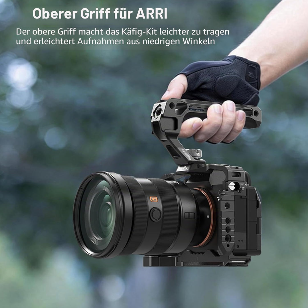 SMALLRIG A7 IV Käfig Cage mit oberem Griff und HDMI-Kabelklemme, Basis Kit für Sony Alpha 7 IV/Alpha