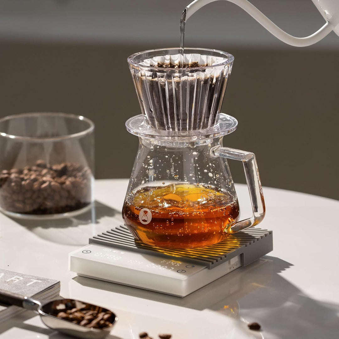 TIMEMORE Basic 3.0 Kaffee-Waage, Espresso-Waage mit Timer & Verhältnis/Durchflussrate, oz/kg umschal
