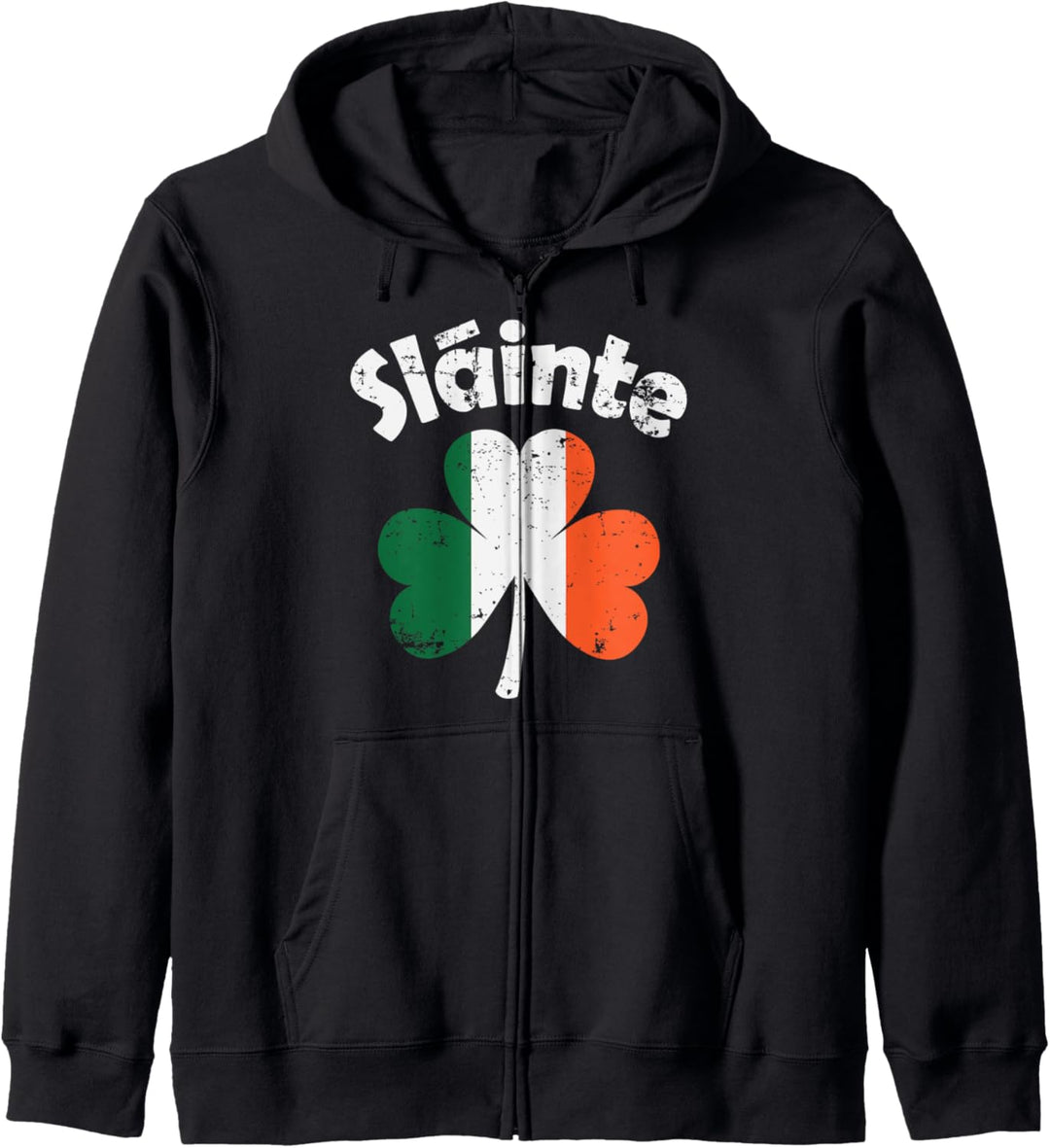 Slainte Irish Flag Cute St. Patty's Day Clover Toast Kapuzenjacke