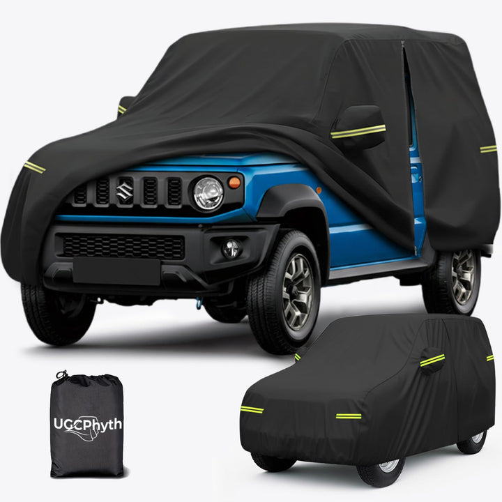 Autoabdeckung für Jimny 3-Türer 1998–2024, massgeschneiderte Auto Abdeckplane mit Reissverschluss an
