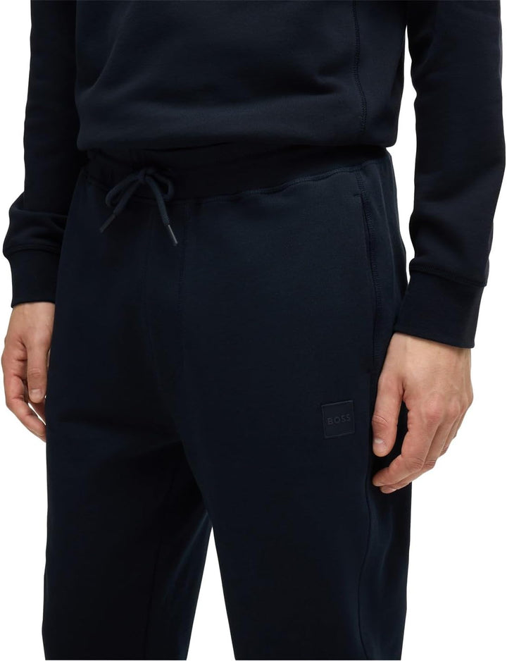 BOSS Herren Sestart Jogginghose aus Baumwoll-Terry mit Logo-Aufnäher 4XL Dark Blue404, 4XL Dark Blue