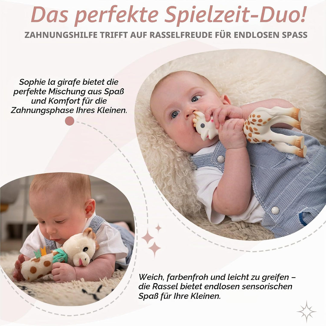 Sophie die Giraffe Geschenkset zur Geburt Sophiesticated Rassel Pouet 00012 The Sweety Geschenkset E