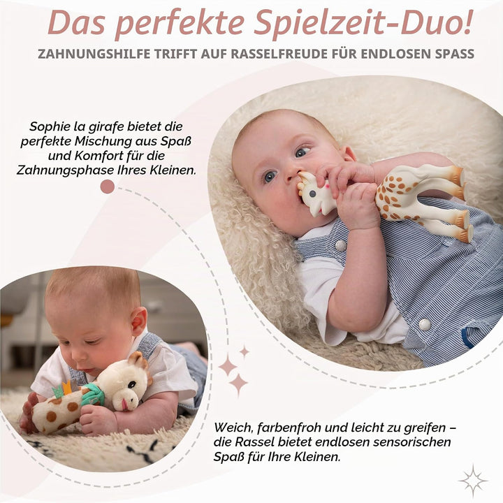 Sophie die Giraffe Geschenkset zur Geburt Sophiesticated Rassel Pouet 00012 The Sweety Geschenkset E