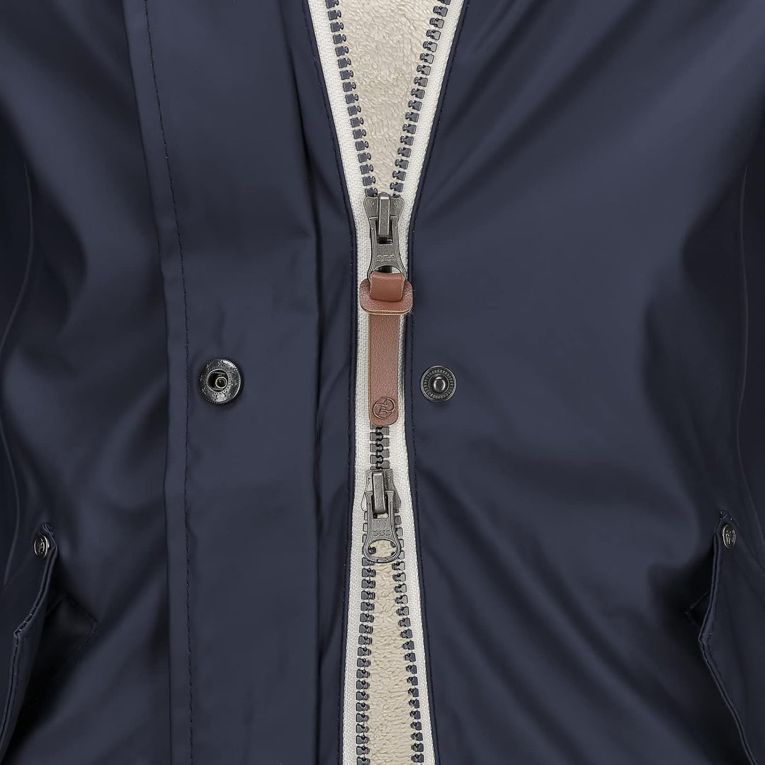 Dry Fashion Damen Regenmantel Malmö - Frauen Regenjacke Jacke mit Kapuze Lang Winddicht Wasserdicht