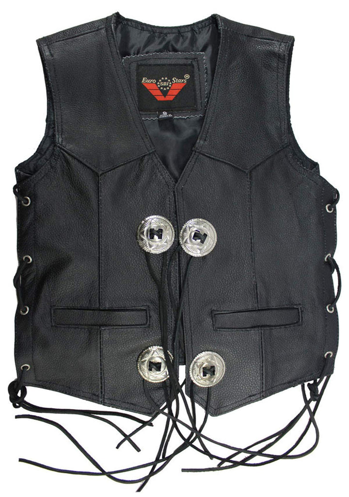 EURO STARS Kinder Lederweste Kanchoo, Biker Lederkutte, Club Lederweste, Chopper Lederkutte, Rockerw