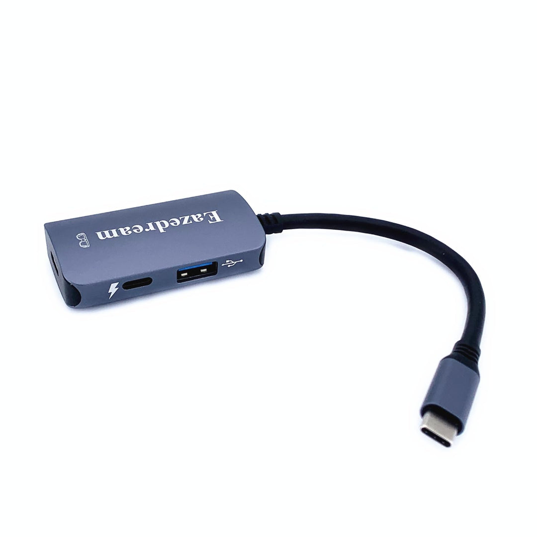 Type-C Hub Adapter für Viture Xreal Rokid Rayneo AR Brille (2 Type-C 1 USB), 2 Type-C 1 USB