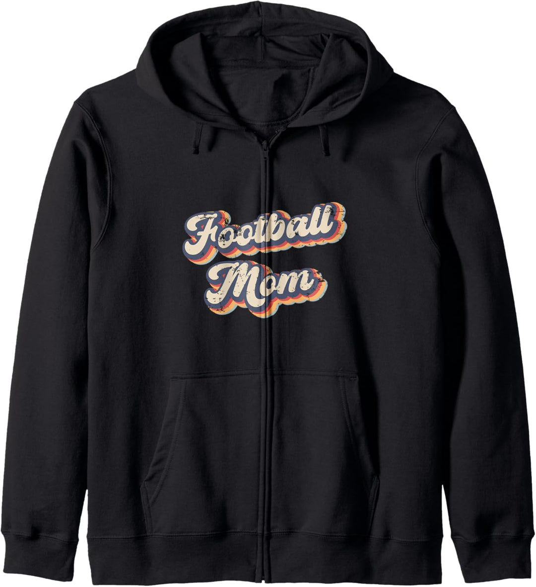 Football Mom Vintage Rainbow Kapuzenjacke